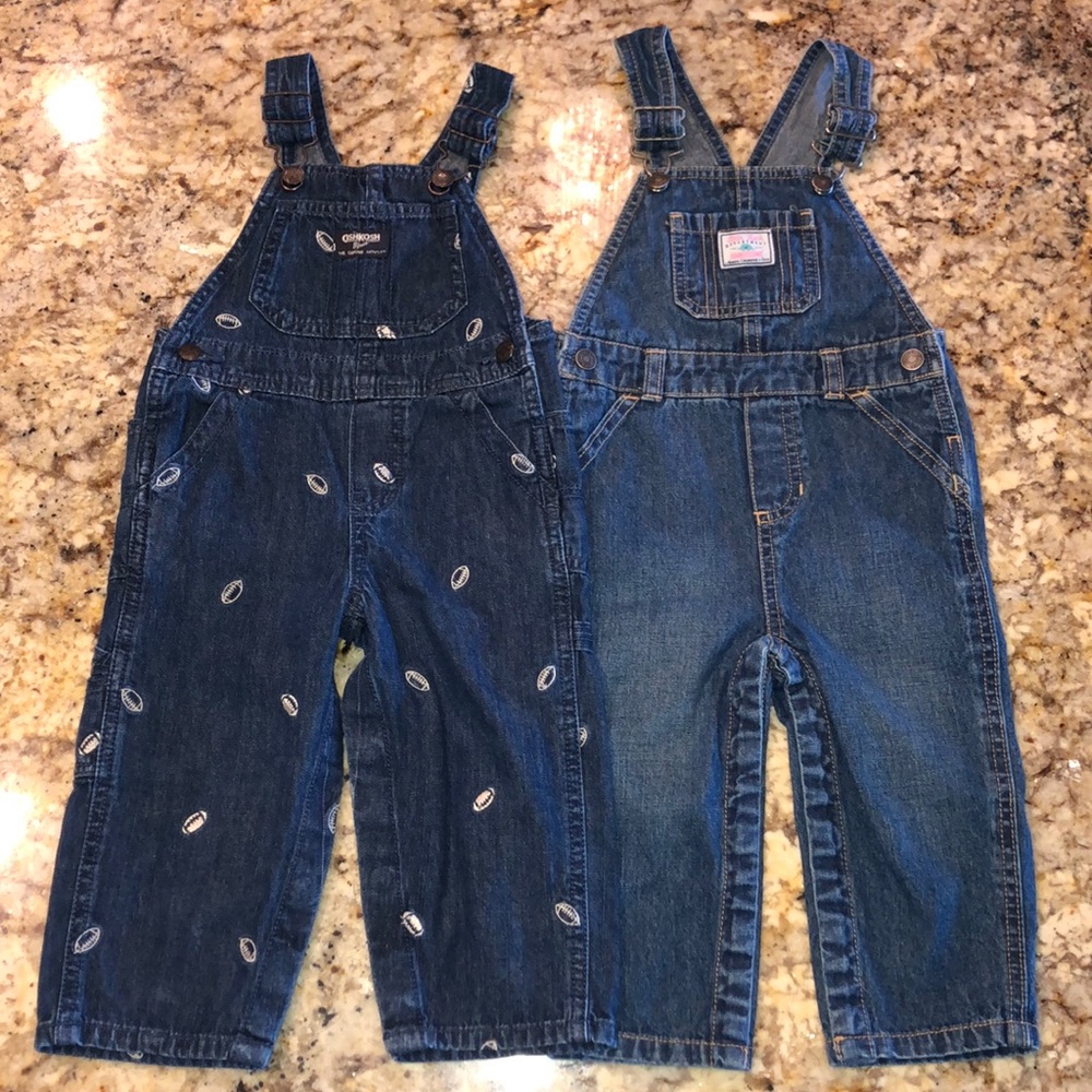 OshKosh and Carters overalls set of 2